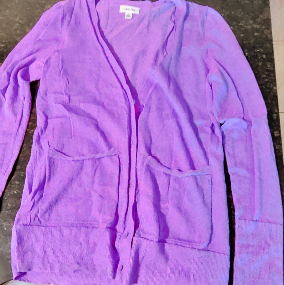 Women's Purple Cardigan Sweater
